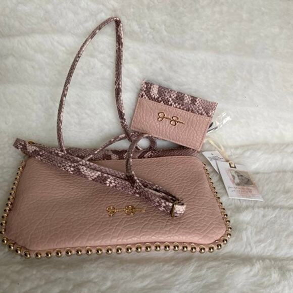 Brand New JESSICA SIMPSON2 PCs GIFT SET In Soft BLUSH Crossbody Purse Very Cute! - Picture 8 of 8